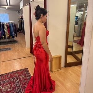 Sherri Hill Red Backless Gown